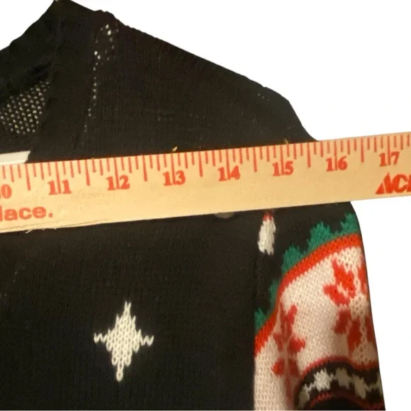 Christmas Sweater Women L Unicorn Knit Pullover L 11-13 - Picture 3 of 7
